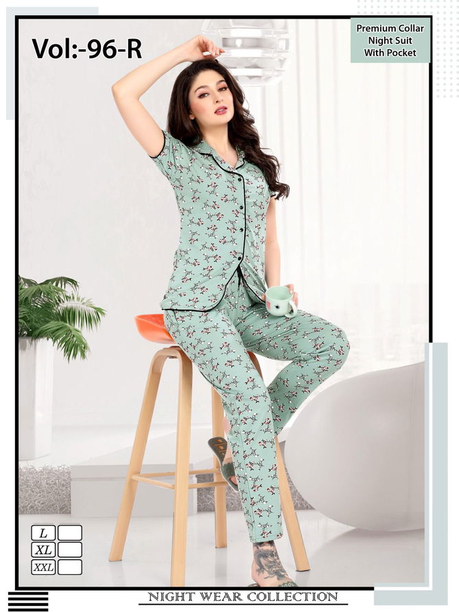 Fashion Talk C Ns Vol 96 R Hosiery Cotton Heavy Collar Night Suits
